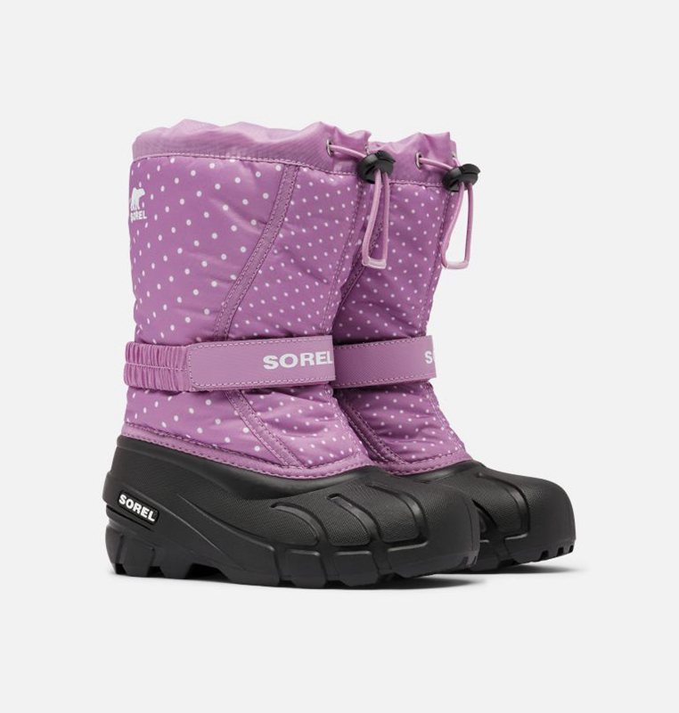 Botas Nieve Sorel Niños - Youth Flurry™ Print Moradas/Negras - 79453-IVKS